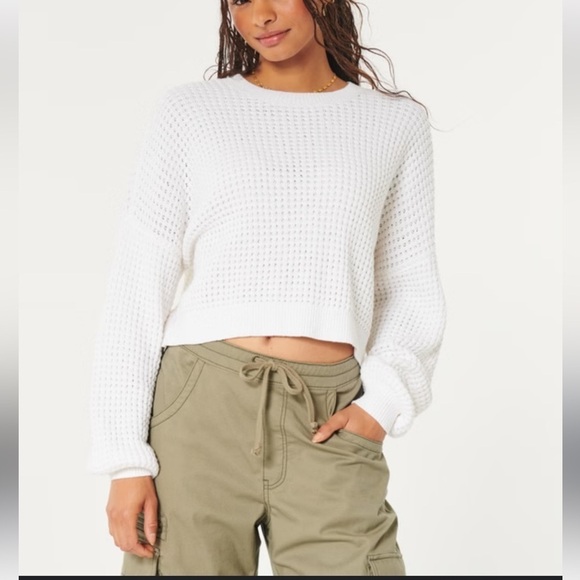 Hollister easy waffle crew sweater small - Picture 1 of 5